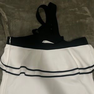 Black and white bell dress